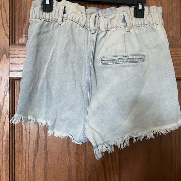 Ban Jara Jean Shorts Women's 29 Cut Off High Waisted Boho Paper Bag Raw Hem - Picture 2 of 3